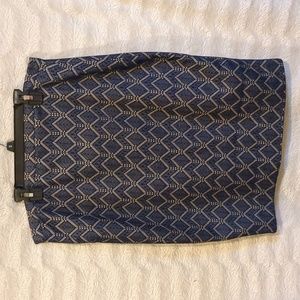 THE LIMITED Blue Diamond cut out Knee length Straight SKIRT Sz 12🔹️ 🔷️